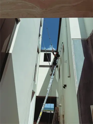 blue collar cleaning service team member