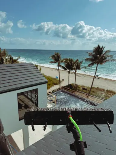 exterior cleaning service technician